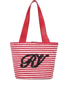 Маленькая полосатая пляжная сумка Roger Vivier, красный