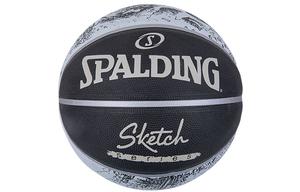 SPALDING Серия sketch china резиновый баскетбольный мяч black размер 7 тренировочный unisex