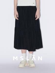 Юбка MSlan с эластичной резинкой на талии, хаки