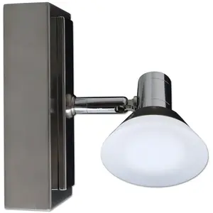 Настенный светильник LED näve Jericho, LED-панель 1 шт., теплый белый свет, включая лампу 1x LED 20 Вт, металл/стекло, хром Näve, Chromfarben