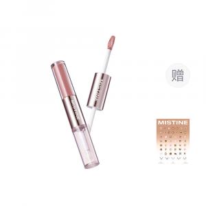 Стойкий двухсторонний матовый блеск для губ с легким нанесением для естественного сияющего образа Mistine