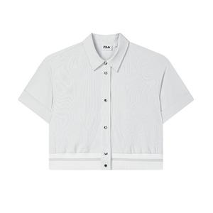 Изумрудная короткая рубашка с принтом по всей поверхности Women's FILA, All Over Print