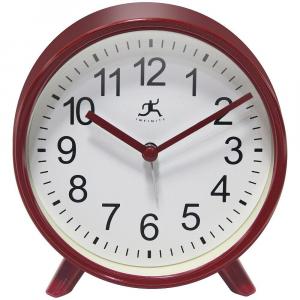 Круглый будильник Infinity Instruments 5,75 дюйма, красный