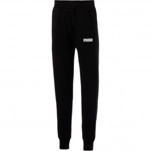 Puma Вязаные спортивные штаны мужские черные, средней высоты с манжетами