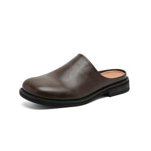 MADALLO Тихие, устойчивые к запаху и истиранию закрытые тапочки для мужчин коричневые, цвет Brown