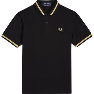 Поло с вышитым логотипом FRED PERRY, черный