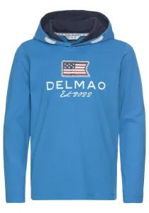 DELMAO рубашка с капюшоном "для мальчиков", на капюшоне на подкладке, бирюзовый