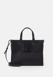 Сумка через плечо Armani Exchange с декоративным ремнем и пряжкой, черный