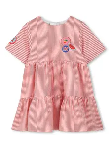 Платье в полоску Kenzo Kids, красный