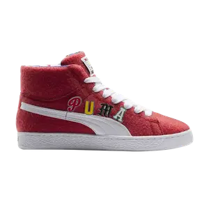 Кроссовки Dee & Rickey x Basket Mid Puma, красный