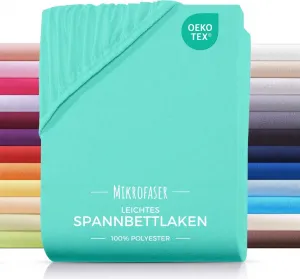 Простыня на резинке из микрофибры 180x200 Аква Carpe Sonno