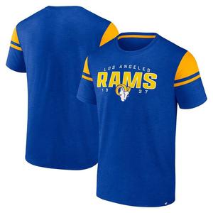 Мужская футболка Fanatics Royal Los Angeles Rams Old School Play Slub Fanatics Brands - White Label, цвет Lar Blue