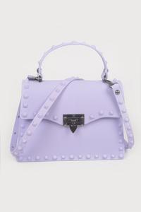 Монохромный клатч с шипами FASHNZFAB, лавандовый