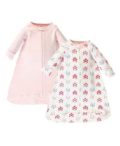 Органический спальный мешок-конверт с длинными рукавами для девочек, 0-12 месяцев Touched by Nature, мультиколор