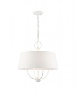 Подвесная люстра Ridgecrest с 4 плафонами Livex, белый