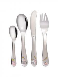 Детский набор столовых приборов, 4 предмета, PRINCESS, серебристый GRÄWE