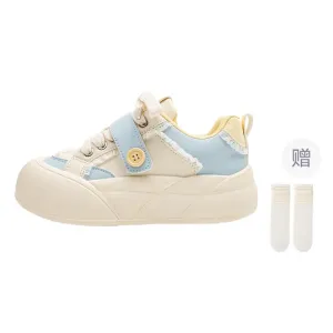 Fawn Miri Женские противоскользящие и износостойкие низкие скейтерские кроссовки с носками - желто-синие, цвет Yellow Blue-Comes with Socks