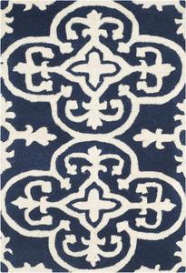 Ковер SAFAVIEH, 61 x 92 см, Chatham Collection Dark Blue/Ivory CHT729C ручной работы геометрический премиум шерстяный