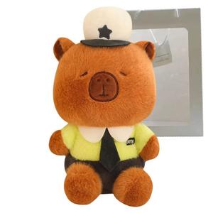 Мягкая игрушка капибара в полицейской форме, 25 см Bitter purchase, зеленый