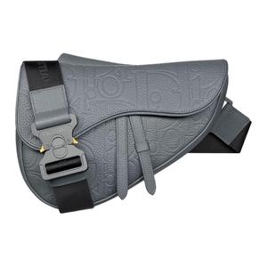 DIOR Кожаная Сумка-Седло, Темно-Серый, Через Плечо, Наплечная