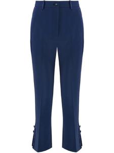 Брюки из крепа Elisabetta Franchi с атласными лентами, синий