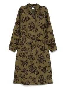 ASPESI пальто с принтом, зеленый