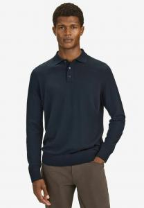 Поло John Henric CASUAL MERINO, Navy Blue/Dark Blue