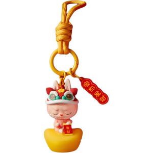 "Treasure" You Prosperity Wishing You Prosperity Mystery Boxes Single Mystery Box/Full Box 6 Pcs POP MART, Confirmed-Hidden Style-Assuкрасный Prosperity (Open)