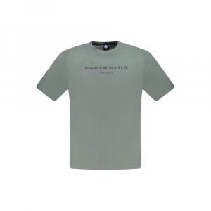 Зеленая хлопковая мужская футболка North Sails