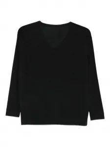 Топ с V-образным вырезом и рукавами три четверти Drumohr, серый