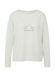 COMMA Лонгслив в цвете антрацит, светло-серый