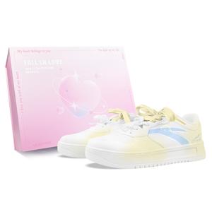 ANTA Мужские бело-желтые скейтерские кеды с противоскользящей подошвой и устойчивостью к истиранию, цвет White Yellow