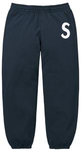 Спортивные штаны Supreme с логотипом S, темно-синие