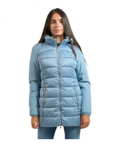 Стильное пальто светло-голубого цвета Yes Zee, синий