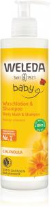 Детский шампунь и очищающий гель 2-в-1 Weleda, vaikams calendula officinalis 400 мл