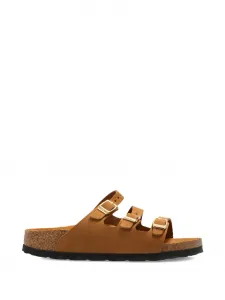 Замшевые плоские сандалии Florida Fresh Birkenstock, коричневый