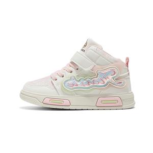 Модные повседневные кроссовки устойчивые к истиранию универсальные спортивные кроссовки мидтоп детские скейтбординг подростки SUPEREDGE, розовый