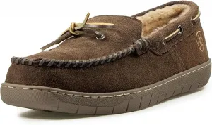 Мужские домашние/уличные теплые комфортные экзотические тапочки ARIAT Silversmith с квадратным носком и кожаной верхней частью, темно-коричневый