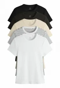 Футболки с коротким рукавом и принтом, стандартный крой, комплект из 5 штук. The Set, Neutral