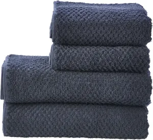 Done. Набор полотенец "Соты Прованса", (набор, 4 шт., 2 полотенца для рук (50х100 см) - 2 полотенца для душа (70х140 см), в сотовом стиле, с бахромой (4 шт.), цвет anthrazit