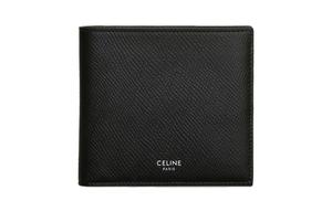 CELINE Кожаный кошелек из зернистой кожи для мужчин черный