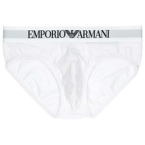 Трусы EMPORIO ARMANI ICONIC LOGOBAND STRETCH COTTON BRIEF, европейский размер, цвет 90. White