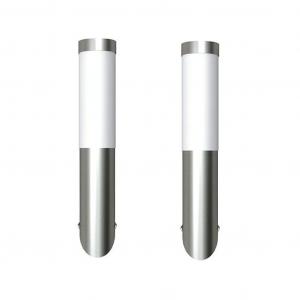 VidaXL настенные светильники для наружного освещения 2 шт. из нержавеющей стали., серебро