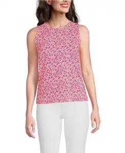 Женская легкая майка из джерси Lands' End, коричневый/бежевый