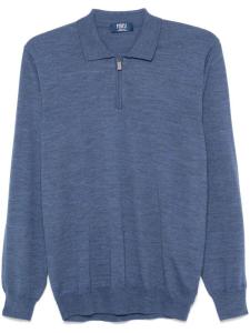 Fedeli рубашка поло тонкой вязки, синий