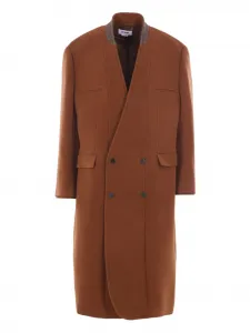 Двубортное пальто Hed Mayner, коричневый