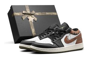 Jordan Кроссовки баскетбольные Unisex низкие Brown с амортизацией Air 1, износостойкие, винтажные