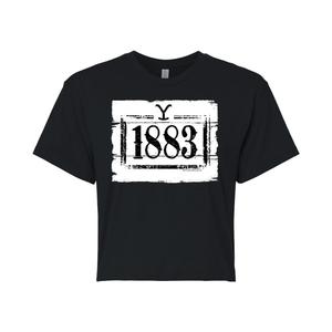 Укороченная футболка с деревянным логотипом 1883 для юниоров Licensed Character, черный