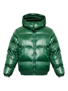 Стеганая куртка с капюшоном Lacoste, зеленый