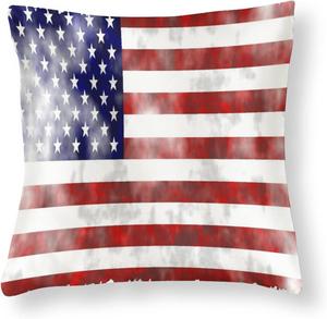 Custom Декоративные наволочки в ретро-стиле с флагом США, сатин, современные чехлы для подушек с молнией Pattern-8